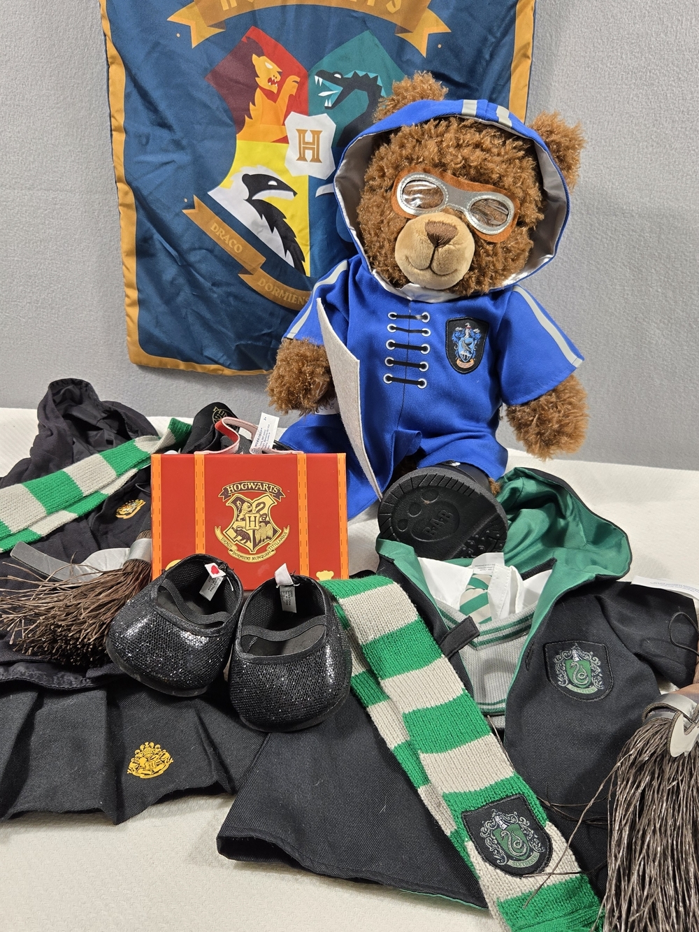 Build-A-Bear Harry Potter ULTIMATE Bundle - Slytherin Ravenclaw Nimbus 2000